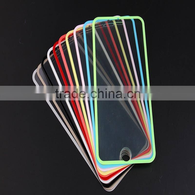 Creative Design Green Border For Samsung Galaxy Note 4 Glass Screen Protector with Mobile Accessories