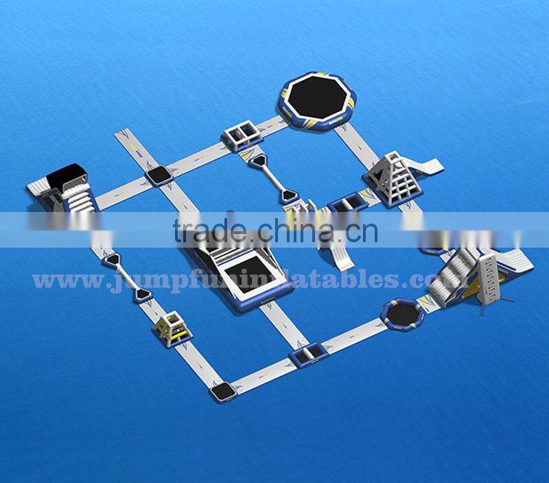 Inflatable floating water park /aqua obstacle course for kids