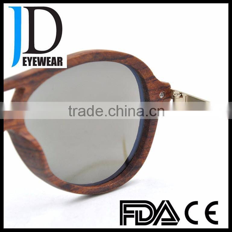 Custom made fashion design driving aviator wood sunglasses