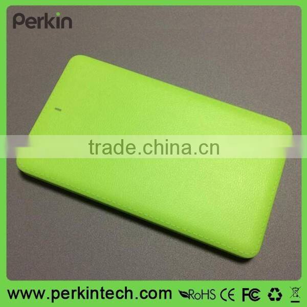 PP502 Factory price high quality oem leather credit card 5000mah power bank