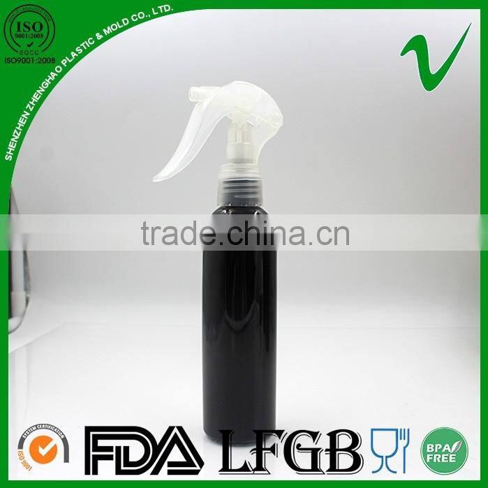 PET boston round empty 120ml deodorant plastic bottle with trigger sprayer