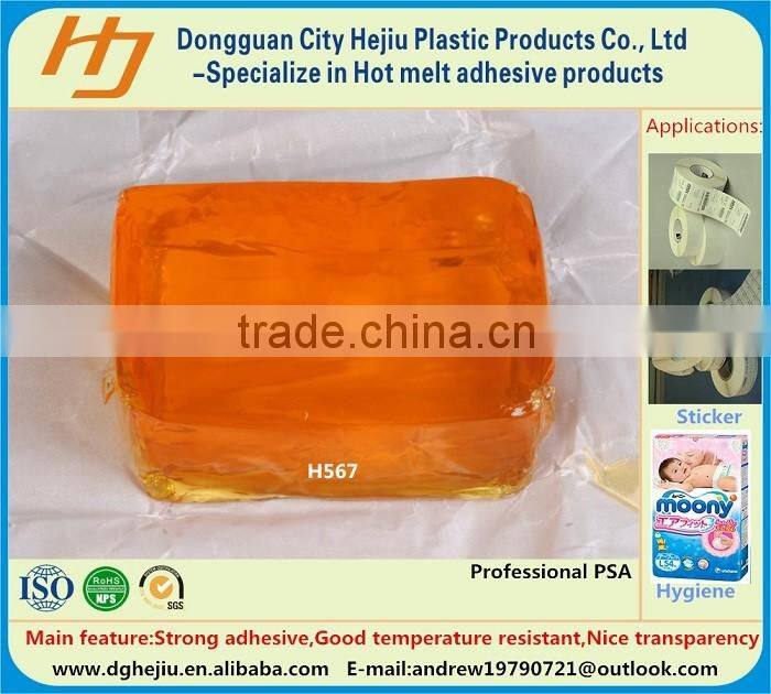 Non-toxic adhesives glue block(PSA) for porous film tape