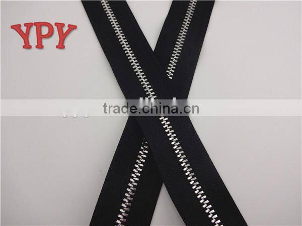 3# Silver Y Teeth Long Chain Metal Zipper with Factory Price
