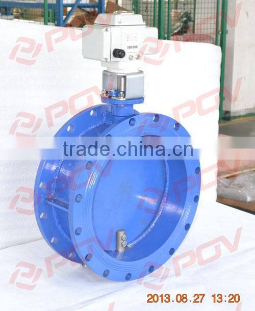 big size flange exhaust butterfly valve