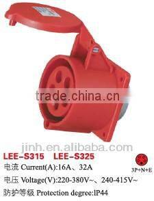 LEE/IEC International Standard Plug blue red color wall socket 3 pins 16A 32A IP 67 industrial power plug