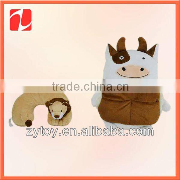 Custom soft plush pillow toy cow cushion used in home and office in China shenzhen OEM