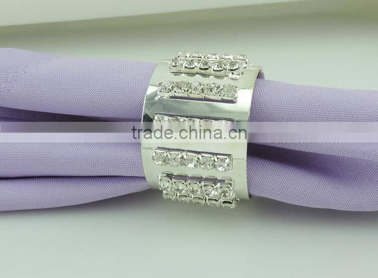 made in China new design wholesale rhinestone napkin rings for wedding