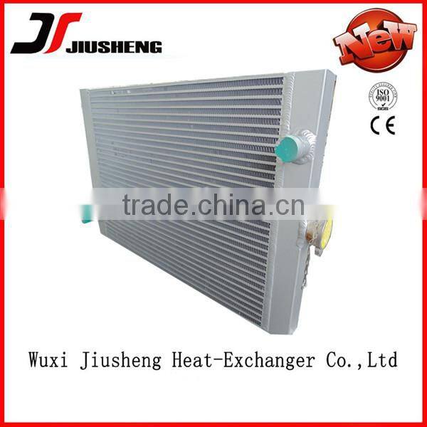 Vacuum brazed air cooled aluminum cooler core in heat exchanger