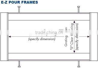 ASTM Q235 Stainless Steel Grating with Embeded Frames
