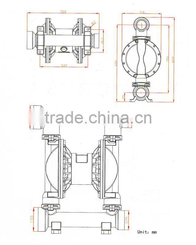 378 L per min 8.4 bar 5.5 mm grain pneumatic compressed air pump