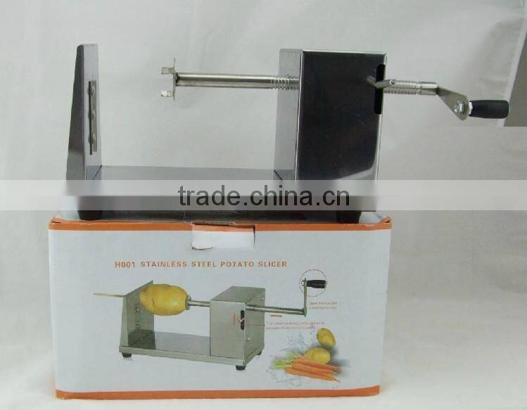 Manual Tornado Potato Twist Cutter Spiral Potato Slicer Potato Machine with 2pcs Blades