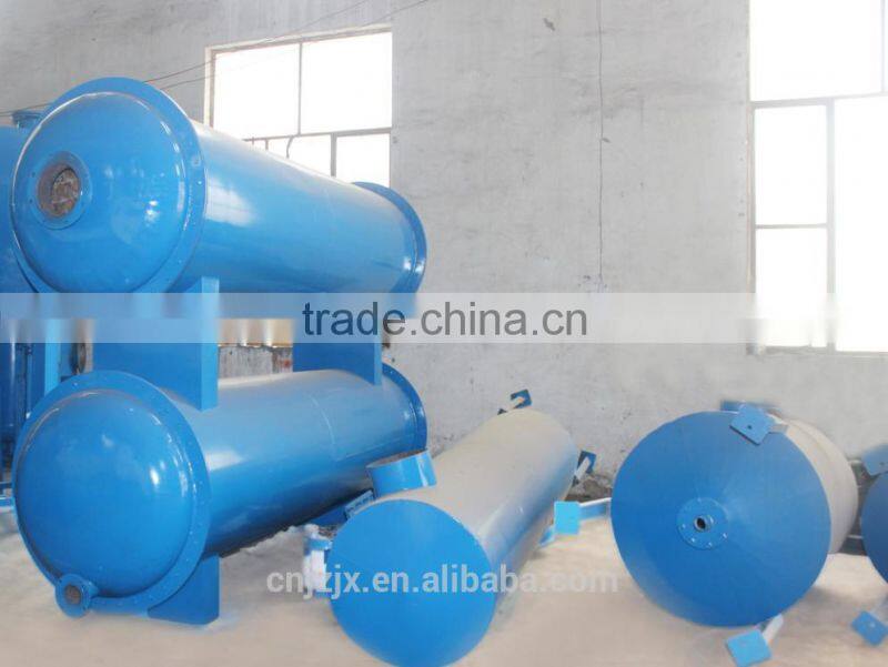 2015 new design 1T capacity demo tire recycling machine pyrolysis to crude oil