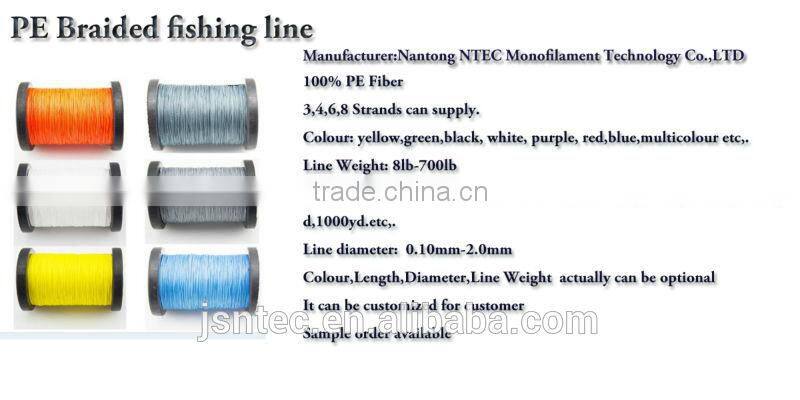 2000m 80lb Multi color Pe braid fishing line