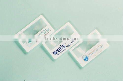 pvc name card magnifier, business card magnifier
