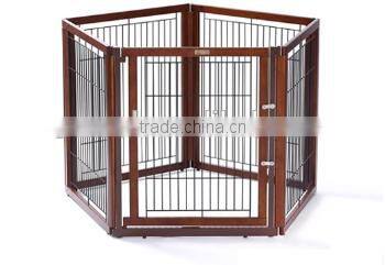 foldable wooden pet dog cage with a door-5