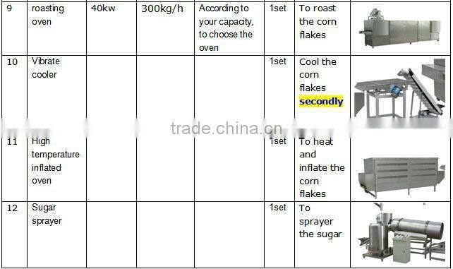 corn flakes making machine&puffed corn machine/corn extruder machine/food production equipment