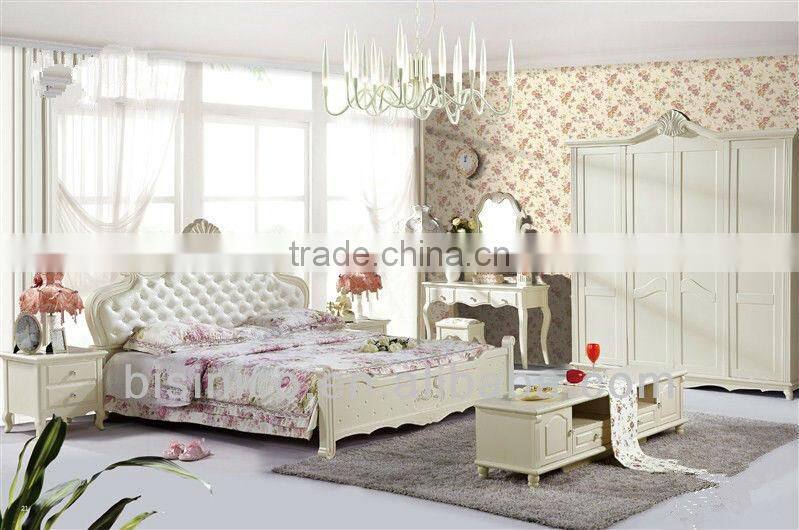 Lovely Girl's Series Bedroom Set,Contemporary Bed Room Solid Wooden Furniture,Asian Royal Bed/ European Style Dresser