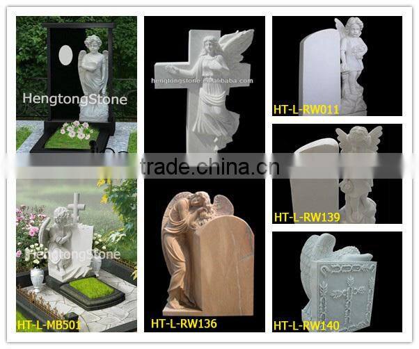 Hand Carved Natural Stone Angel Headstone