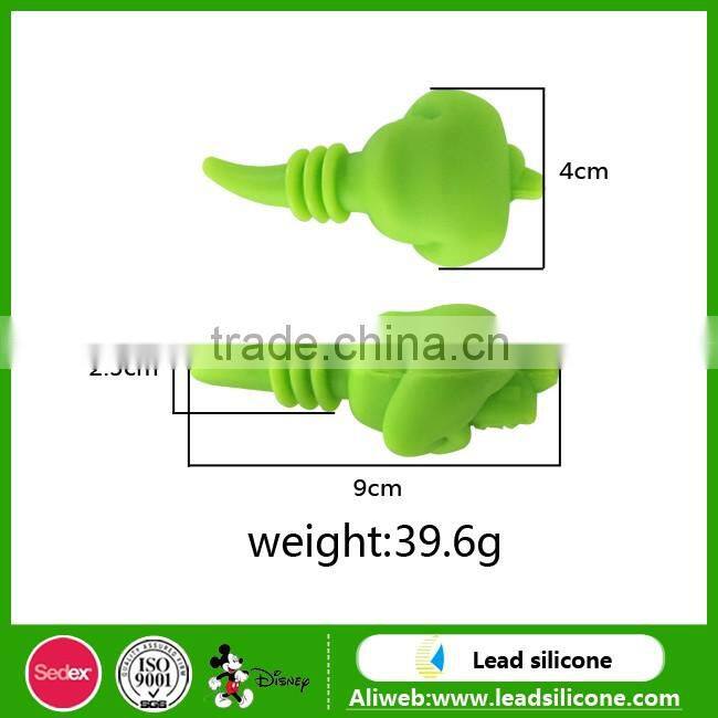 2017 factory wholesale banana shape silicone wine bottle stopper