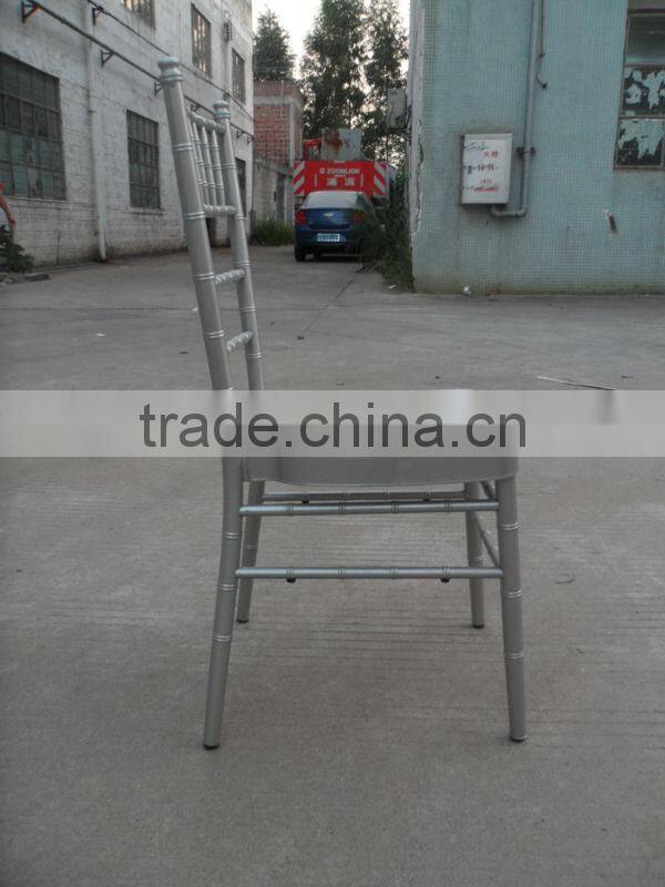 Silver Aluminum Chiavari Stackable Chair FD-908 Silver color