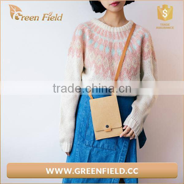 hot sale Washable kraft paper custom passport holder shoulder bag