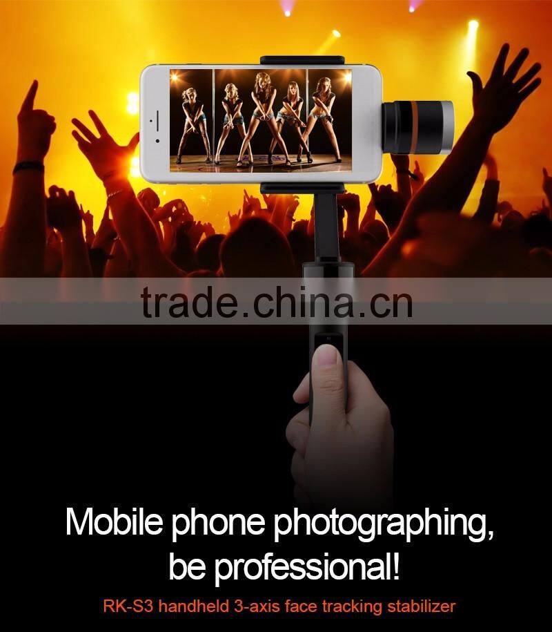 Hot Bluetooth Handheld 3Axis Face Tracking Stabilizer For Mobilephone/Camera Photographing,Dual Purpose Professional Stabilizers