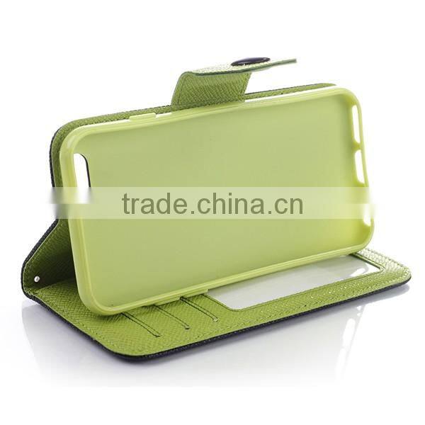 China Supplier 2016 Hot Selling PU Wallet Flip Leather Mobile Phone Case For iPhone6