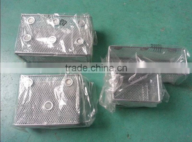 magnetic steel mesh organizer baskets pen holder magnetic desk organizer iron mesh bathroom organizer