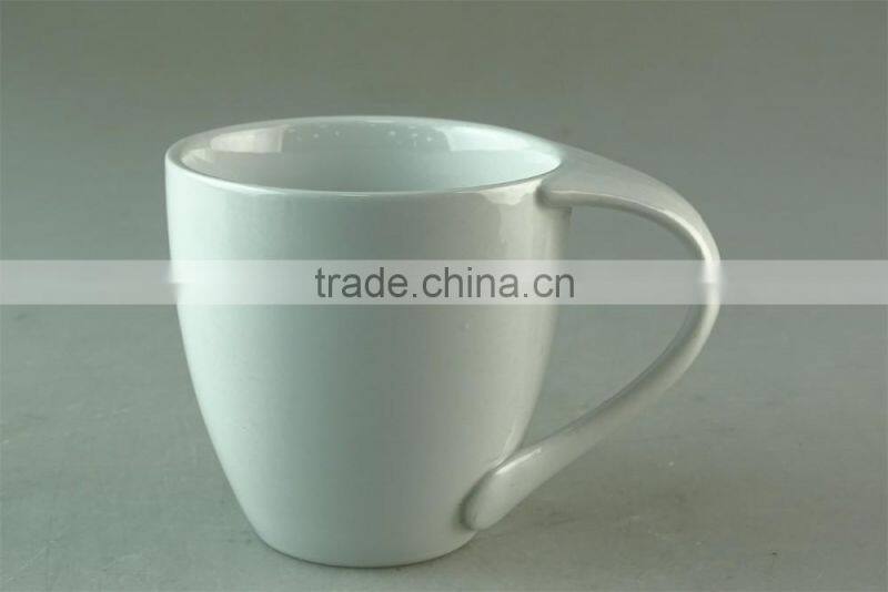 for 2016 white ceramic 400ml coffee cup porcelain coffee mug for hotel use
