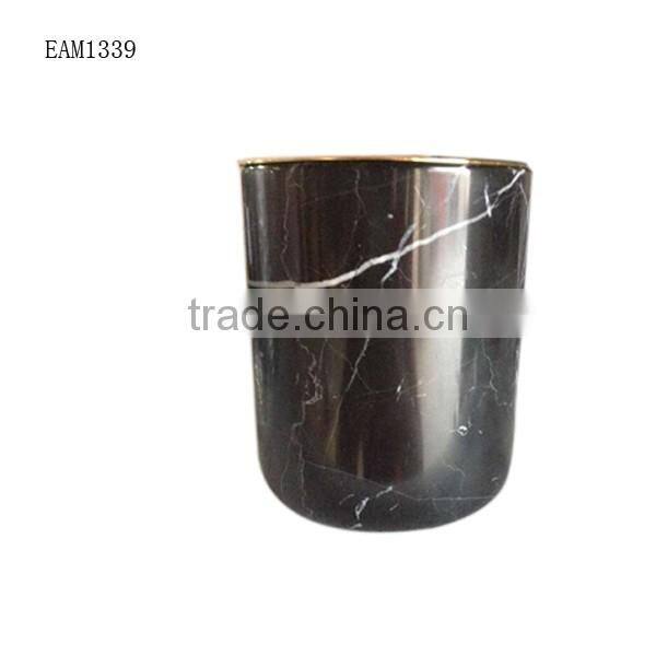 Marble homewares Stone candle jar stone canister for wholesale