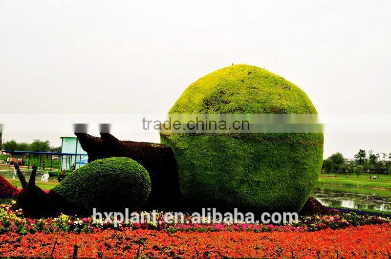 small home sculpture aritificial green sculpture plastic fake plant plastic green sculpture