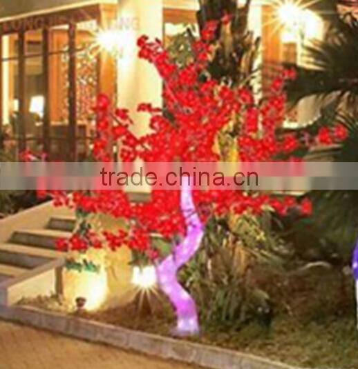 Home garden decorative 150cm Height outdoor artificial red flashing LED solar lighted up trees EDS06 1415