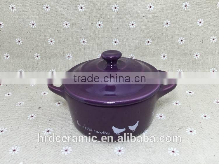 Wholesale stocked painting ceramic Soup Bowl With Lid