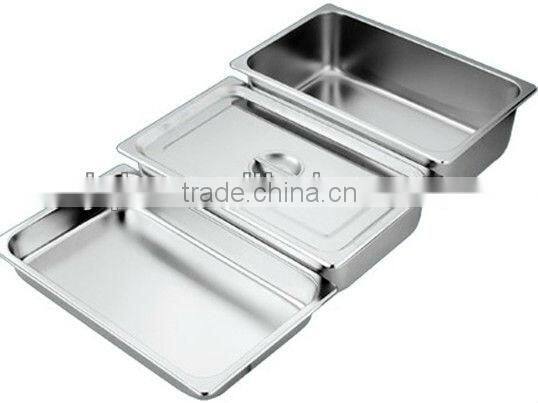 2016 0.8MM thickness electrolysis gastronorm Containers food service pan