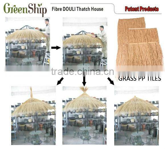 Garden Hut Thatch Roof Tile from GreenShip/ grass mat/patented product/ eco-friendly/ weather-resistant