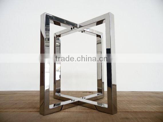 Modern Chrome base dining table feet for wood furniture design