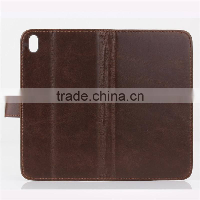High quality crazy-horse PU card bumper/pocket cell phone case for HTC