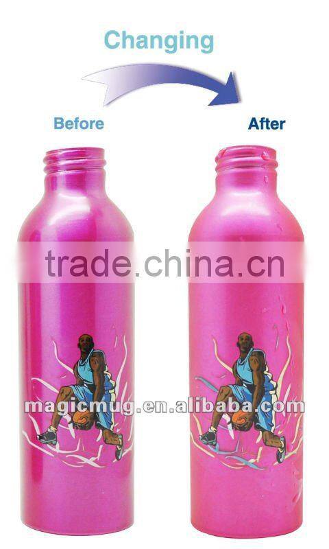 2016 new product cold color changing water bottle