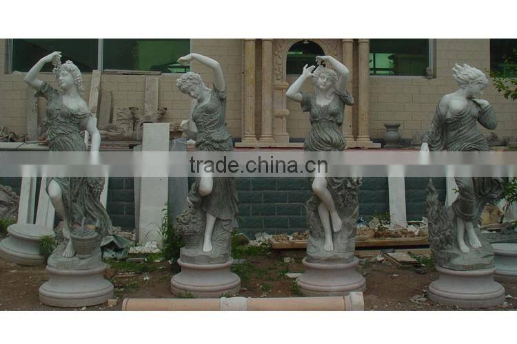 hot sale hard carved large four season garden marble statue