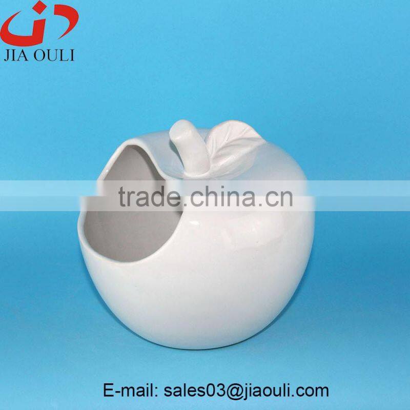 Fashion design silver ceramic plant pots