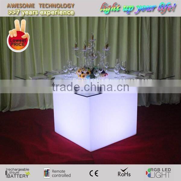 LED Light Up Wedding Table Lighted Glass Wedding Hall Table Wedding Lighting Table