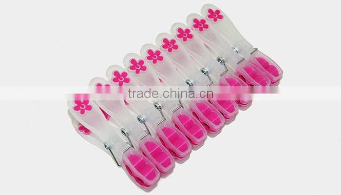 packed into plastic basket new material spring strong printed clothes pin