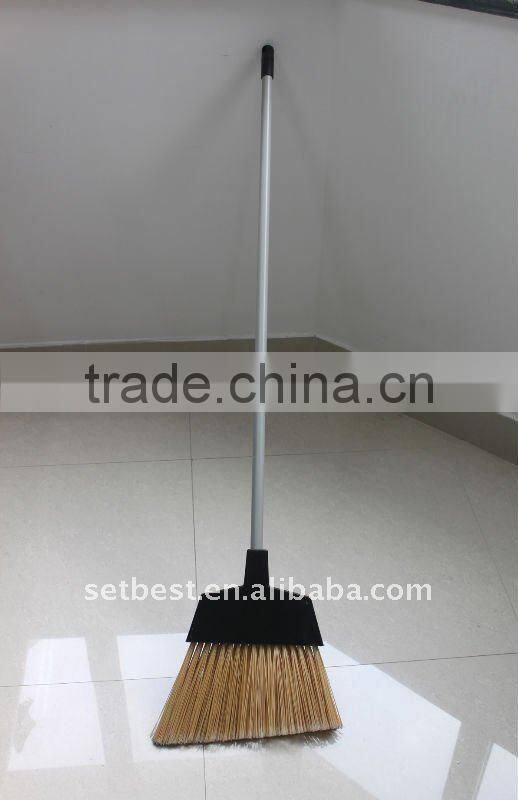 Industrial large angle broom with handle