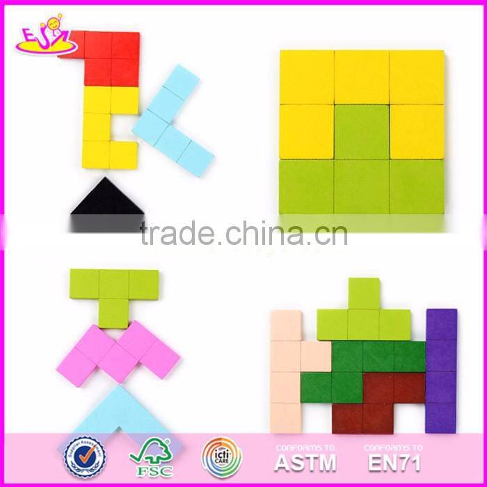 2017 Wholesale best educational games wooden kids puzzles W14A168