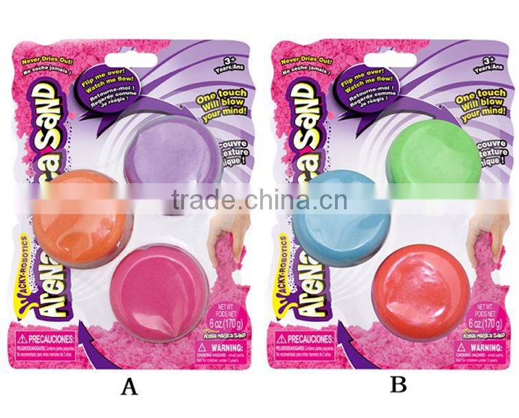 High quality kids Colorful play sand in Blister card