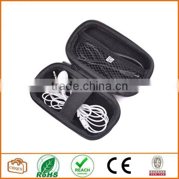 Light Blue Rectangle Shaped Hard Earphone Headset EVA Case for MP3/MP4 Bluetooth Earphone