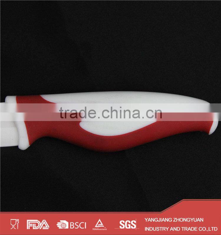 5 pcs set of ceramic kitchen knives set with acrylic knife block and peeler