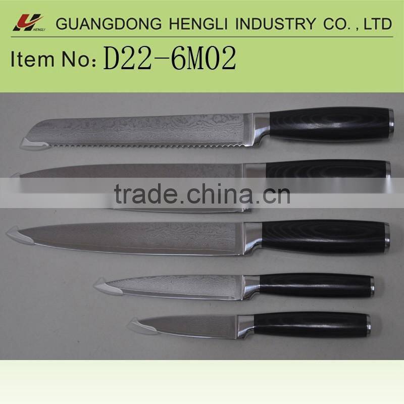 Factory price damascus steel knife set