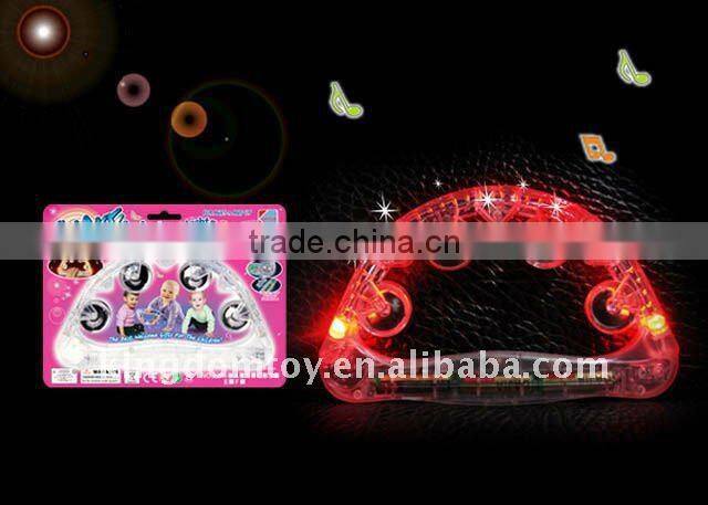 transparent baby bell rattle with light music
