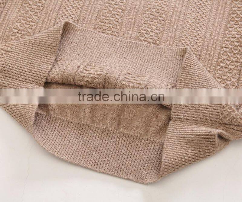 custom high quality fashion design wool / cashmere knit sweater